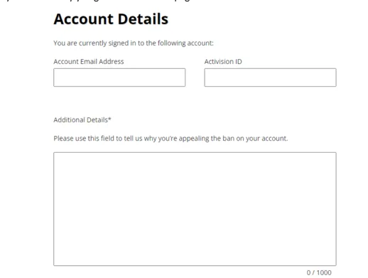 Activision Ban Appeal