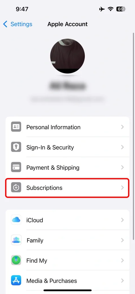 Go to Subscription