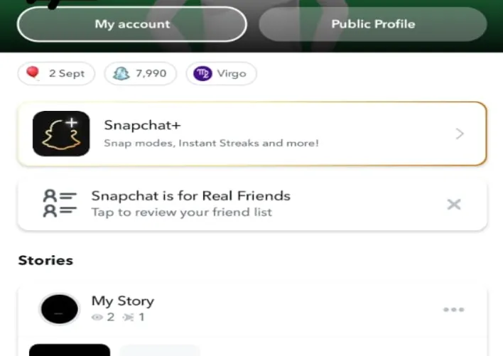 Click Public Profile