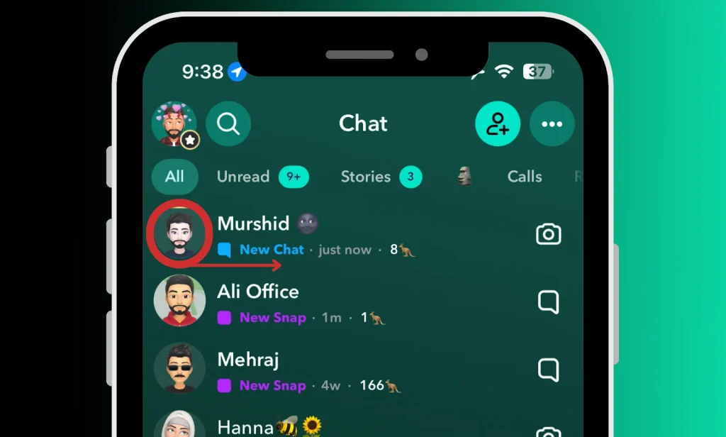 Swipe the Bitmoji from left to right.
