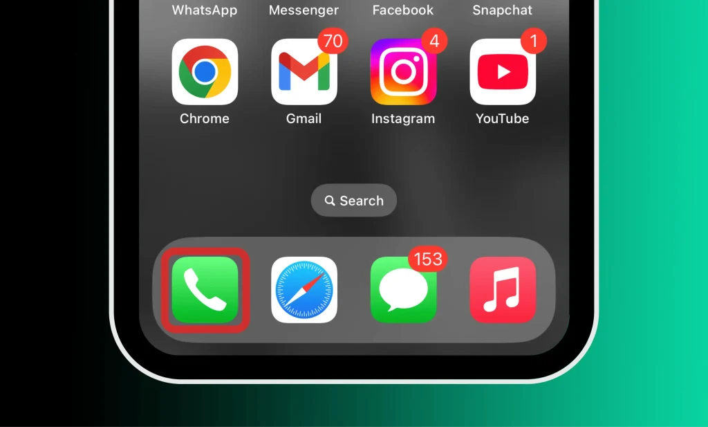 Open the Phone app - How to Add Someone on WhatsApp