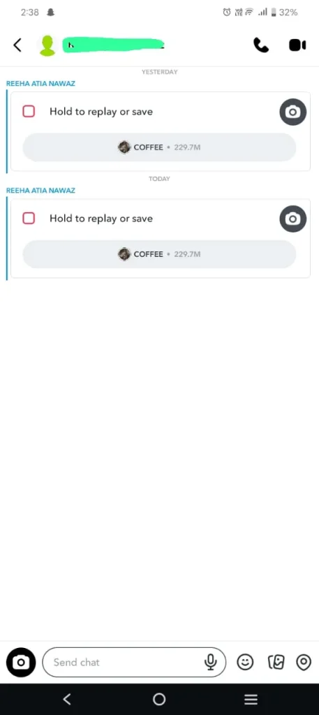 Visit the Person's Chat or Story