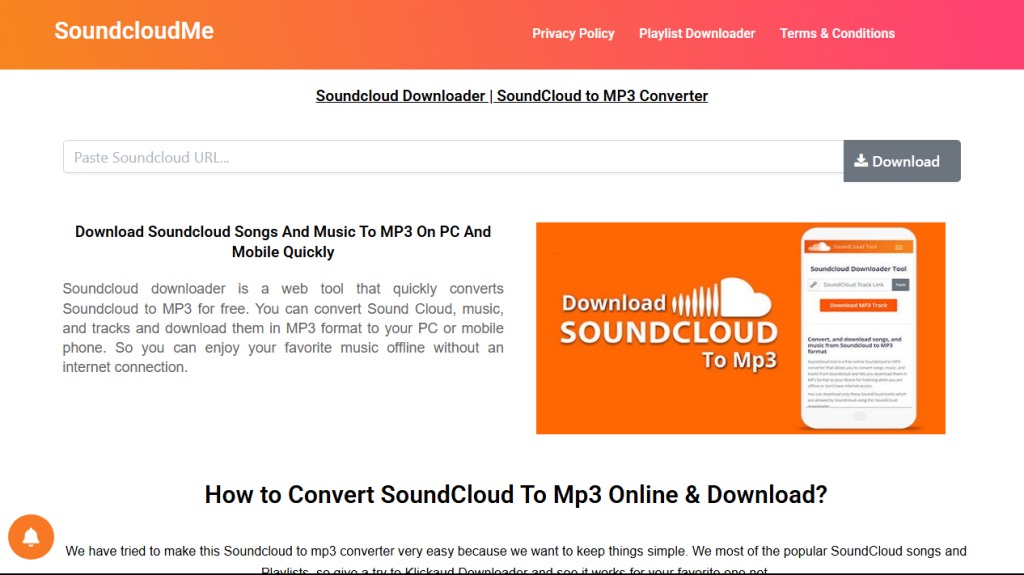 SoundCloudMe SoundCloud to MP3 Converter